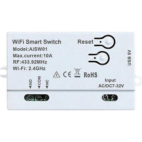 Module domotique Smartlife pour Xiaomi Home : interrupteur intelligent WiFi, minuterie DIY, télécommande intelligente 7-32 V, WiFi + RF433 (1/5)