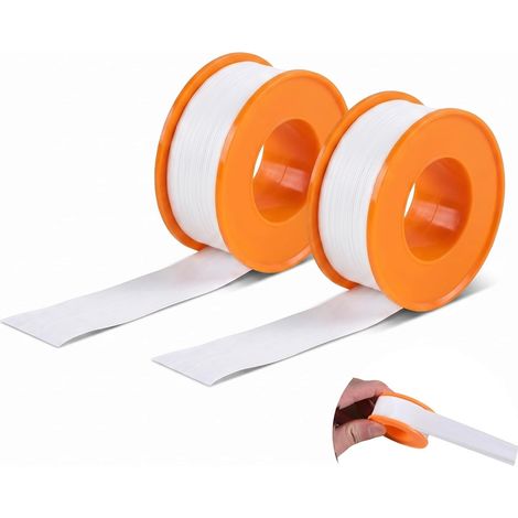 Ruban d'Étanchéité Industriel PTFE Ruban de Plombier Pour Tuyaux, Rouleaux Plomberie Étanches à l'Eau 20mm x 15m Blanc Lot de 2 (1/5)