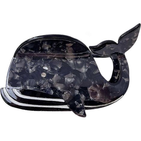 Pince à cheveux en forme de requin-baleine pour femme, en acide acétique, antidérapante, grande pince à cheveux pour l'arrière de la tête.-E (1/5)