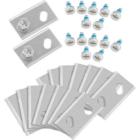 Lot de 16 lames de rechange en acier inoxydable pour tondeuse robot Robomow RK, 32 x 18,6 x 0,9 mm (1/4)