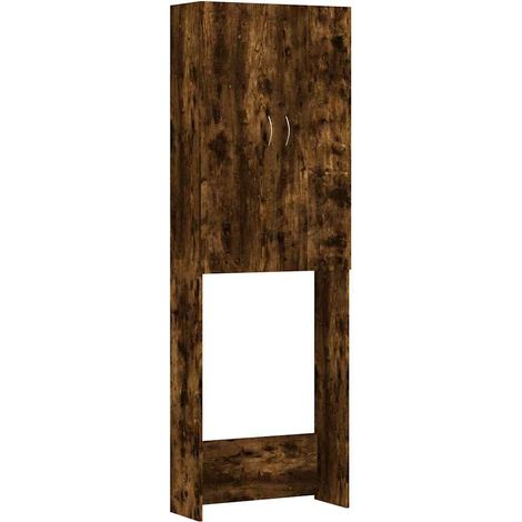Waschmaschinenschrank Räuchereiche 64x25,5x190 cm vidaXL