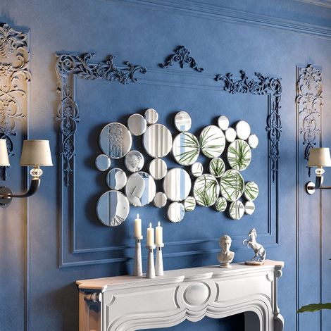 Specchio moderno da parete con cerchi - Prisma (1/5)