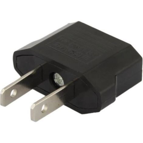Schwarzer Netzsteckeradapter – Europa (EU) auf USA (1/5)