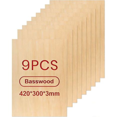 Plywood 3mm Basswood, 420x300mm for DIY (1/5)