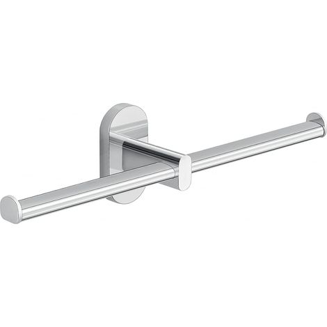 Portarotolo doppio da muro in acciaio inox e Cromall 5329 Gedy serie FEBO Cromato (1/3)