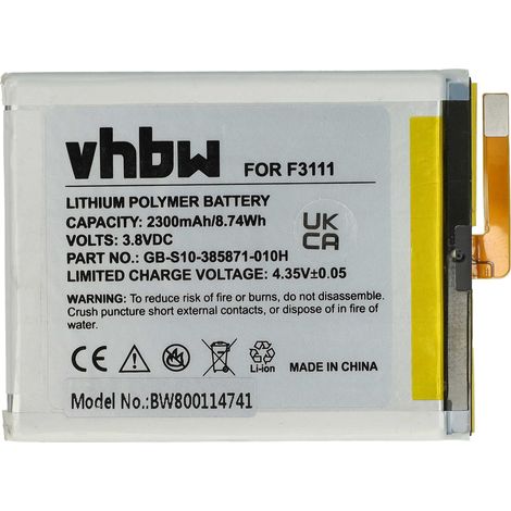 vhbw Akku kompatibel mit Sony Xperia XA, F3116, F3115, F3113, XA LTE, F3111, F3112 Handy Smartphone Telefon (2300 mAh, 3,8 V, Li-Polymer) (1/5)