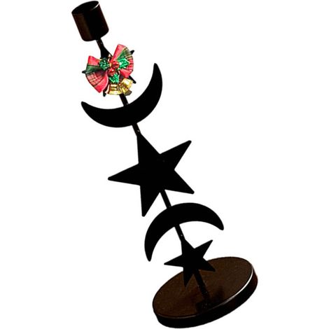 Rostfreier Kerzenhalter mit Sonnen-, Mond- und Blumenmotiv (1/2)