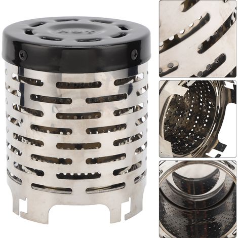 Chauffage de Tente Portable, Petit Radiateur Extérieur en Acier Inoxydable pour Camping Hivernal