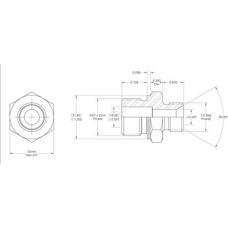 Raccord BURNETT & HILLMAN VNBM0827X2ISO6149