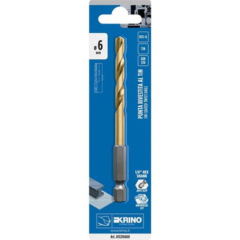 PUNTA RETTIFICATA RIVESTITA AL TITANIO Ø 6 x L.110 mm - cf. da 1 pezzo