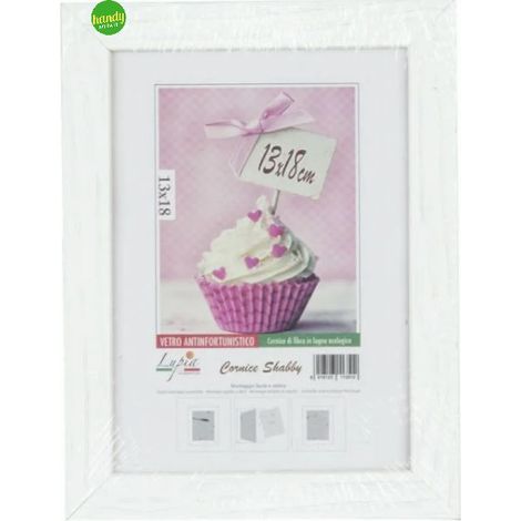 1 Pezzo Cornice Portafoto da Parete Shabby 13 x 18 cm Lupia 3 Colori