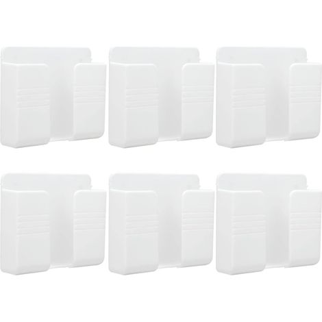 Wall Mount for Phone, Universal Adhesive, No Drill Required, with Adhesive Pads, for Home, Bedroom, Bathroom, Office, Kitchen, 6 Pieces (1/5)