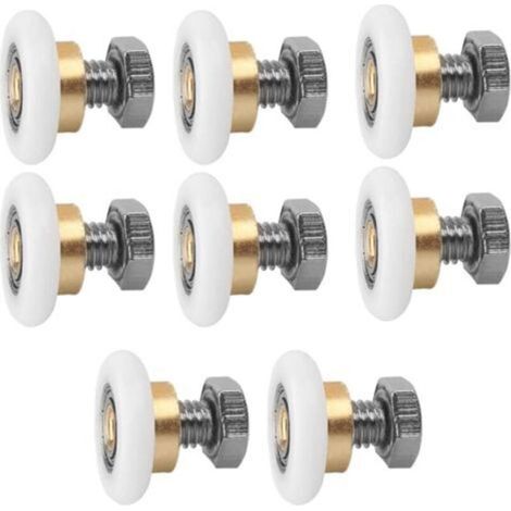 27MM Sliding Door, 8 PCS Shower Rollers, Shower Runners, Shower Door Wheel Rollers Sliding Door Replacement Wheel (1/4)