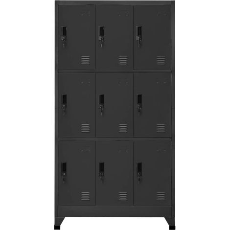 Maison Exclusive - Armadietto con Serratura Antracite 90x45x180 cm in Acciaio