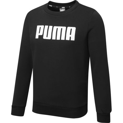 Puma ESS CREW FL Mädchen-Sweatshirt, schwarz, 84759501, Größe 128