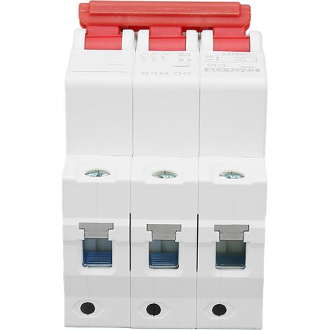 Disjoncteur tripolaire 750 V CC, montage sur rail DIN, protection contre les surcharges basse tension pour système photovoltaïque solaire (1/5)