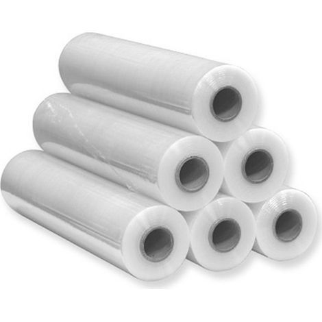 Film Estensibile bianco manuale pellicola rotolo 2.4kg 500mm 30 my micron bobina 6 pezzi pallet STI