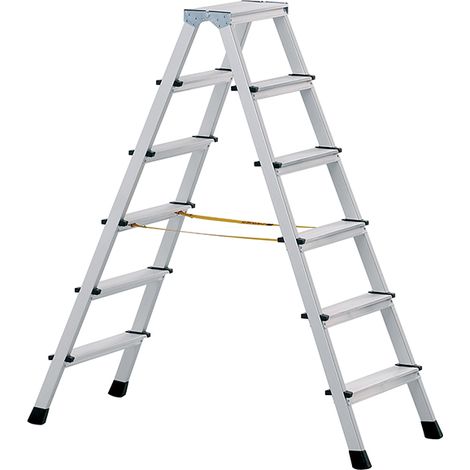 Anodised Double Sided Steps Open 0.71m 2 x 3 Rungs (1/2)