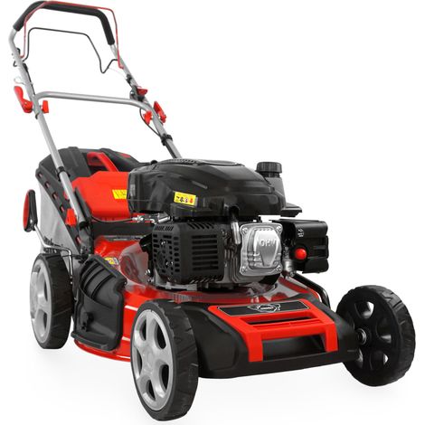 Rasenmäher Benzin mit Antrieb 6 PS 53 cm Schnittbreite Motor Mulcher Mulch Mäher