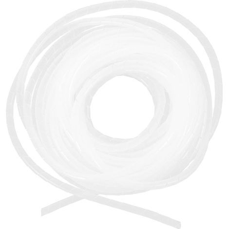Spiralkabelkanal, Spiralkabelaufwickler, Kabelmanagementschlauch – 1100,00 x 0,80 x 0,80 cm – Weiß (1/4)