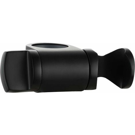 Support de pommeau de douche réglable en acier inoxydable, tige de 25 mm, noir (1/5)
