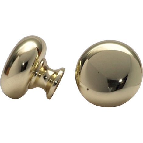 Möbelknopf Möbelknauf Schubladenknopf Messing Optik Höhe 27mm Durchmesser 32mm (1/2)