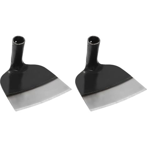 Set di 2 attrezzi manuali in acciaio inossidabile per la coltivazione del giardino: zappa, rastrello e vanga per diserbo. (1/4)