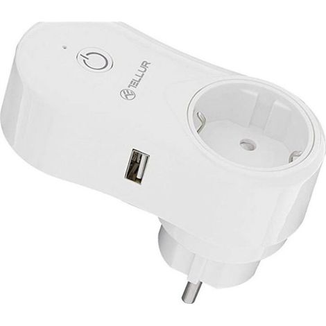 Enchufe doble WiFi Tellur, indicador de energía, 16A, 2400W (1/4)