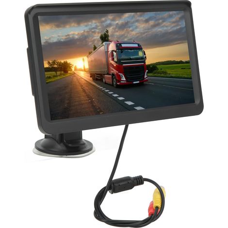 Kit Rétroviseur Caméra de Recul 7 Pouces avec 18 LED Vision Nocturne, Moniteur Stationnement pour Voiture, Camion, Van, SUV (1/5)