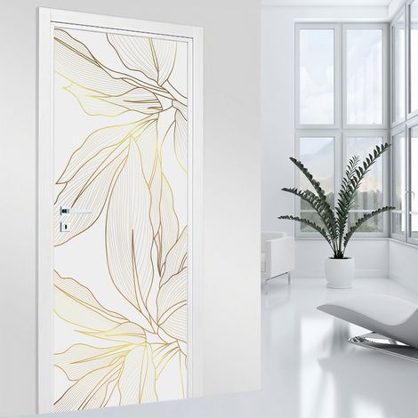 Stickers pour porte - Feuilles - 63 x 205 cm - Adhésif MAT (1/2)