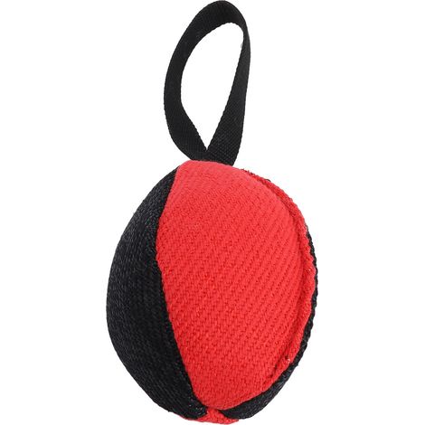 Jouet de football interactif pour chien, balle de tir à la corde anti-anxiété pour berger allemand et malinois belge, noir et rouge. (1/5)