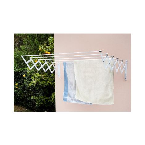 Corde à linge en aluminium, 120cm, blanc  85761