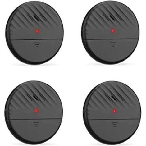 Allarme a vibrazione per porte e finestre - Confezione da 4 - Livello sonoro 125 dB - Sensore di sicurezza con indicatore LED (1/5)