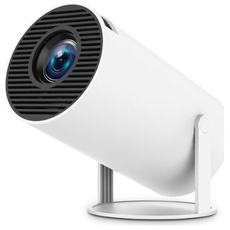 Projecteur vidéo 4K - Mini projecteur portable Android 11, Wi-Fi 6, Bluetooth 5.0, HD 1080p, avec correction automatique du trapèze vertical, rotation à 270°, compatible TV Stick, HDMI, USB, PS5 (blan (1/4)