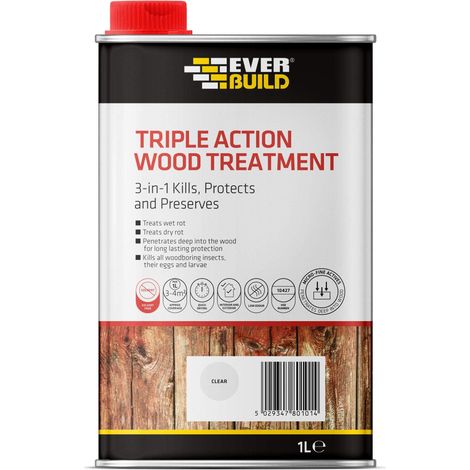 Everbuild LJUN01 Triple Action Wood Treatment 1 litre EVBLJUN01 (1/5)