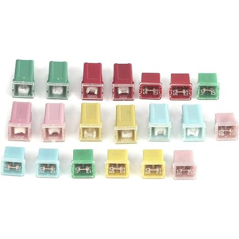 20pcs Car Micro Cartridge Fuse Kit High Profile Box Fuses 20A 30A 40A 50A 60A Car Fuse Assortment Kit (1/5)