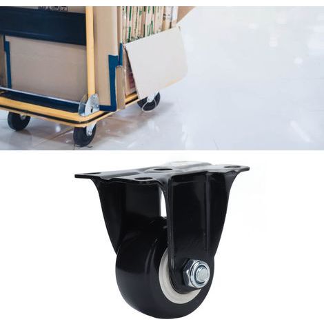Roues fixes rigides en acier inoxydable avec roulements à billes doubles pour charges lourdes (1/5)
