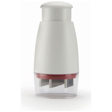 Classic Hachoir Manuel, Plastique/acier inoxydable, Hachoir Légumes Facile à Nettoyer, Hachoir Coupe Oignons Slap Chop pour Noix, Ail, Salade et plus (1/4)