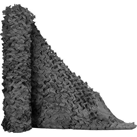 Filet de camouflage noir 1,5 x 6 mètres, 1 pièce, filet de camouflage décoratif d'extérieur, protection solaire, filet d'abri de montagne (1/5)