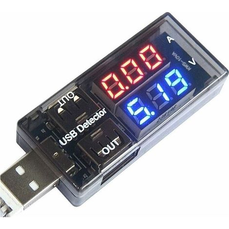 Chargeur USB Doctor Doctor Tension de Courant Détecteur de Charge Batterie Voltmètre Ampèremètre Multimètre USB Testeur Panneau d'alimentation Mobile Moniteur Jauge DC Affichage à LED (1/5)