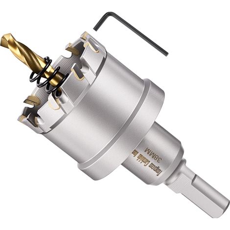 Scie-cloche 38 mm en carbure de tungstène pour métal argenté (1/5)