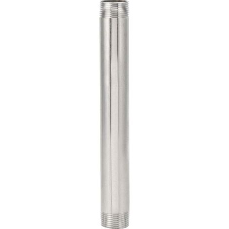 Raccords de tuyauterie en acier inoxydable, raccords de tuyauterie d'adaptateur de connecteur de mamelon de tuyau vissés à filetage mâle longueur de 7,9 "(G3 / 4) (1/5)