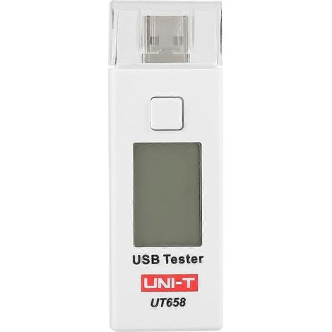 Uni T UT658 USB-Tester, digitales LCD-Spannungsmessgerät, Strom- und Kapazitätsmesser 9V 3A mit Hintergrundbeleuchtung