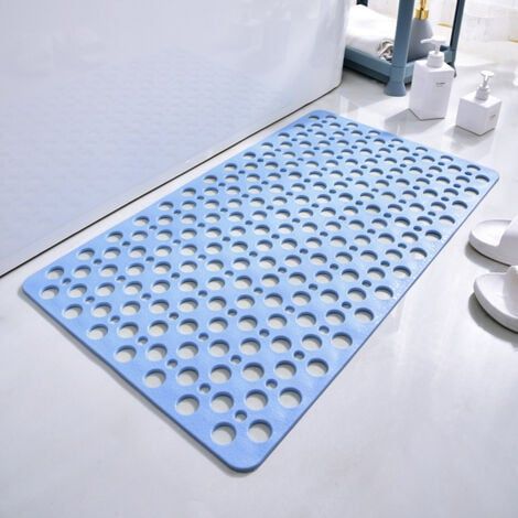Bleu Tapis de Douche antidérapant, Tapis antidérapant Baignoire 40 x 88 cm, antidérapant et antimoisissure, adapté pour la Baignoire (1/5)