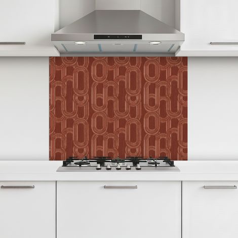 CRÉDENCE CUISINE Abstrait - Texture - Marron 80x60 cm