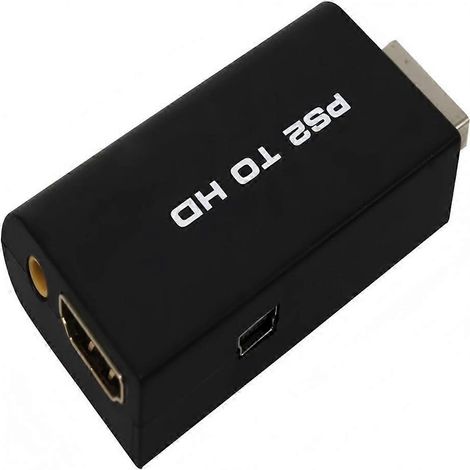 Convertisseur PS2 vers HDMI compatible, adaptateur haute définition 1080P avec sortie audio 3,5 mm, prend en charge les modes d'affichage 480i/480p/576i et tous les modes d'affichage PS2. (1/5)