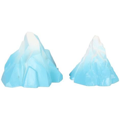 QORVA-Lot de 2 décorations d'aquarium en forme d'iceberg, aménagement paysager innovant, ornement sous-marin pour aquarium (1/5)