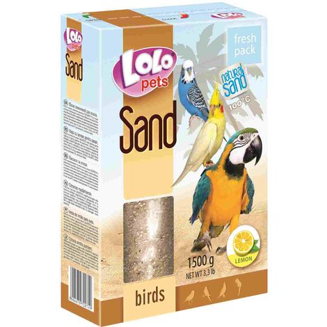 LoLo Pets SAND - LEMON Sand für Papageien mit Muscheln 1,5 kg