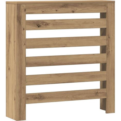 Cache-radiateur chêne artisanal 78x20x82 cm bois d'ingénierie