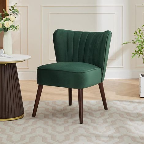 IDEALHOUSE Fauteuil D'appoint Velours Vert (1/5)